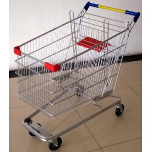 China 100 Liters Supermarket Shopping Cart Multifuntional Wire Trolley With Wheels Germany Type supplier