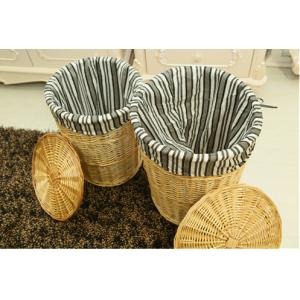 China Better Homes and Gardens Decorative Handwoven Willow Laundry Hamper supplier