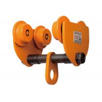 China Orange Big Capacity Chain Hoist Push Travel Trolley Manual Hoist Trolley on sale