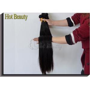 China Malaysian Straight Grade 7A Virgin Hair Bundles , Natural Color Non Remy Hair Weave supplier