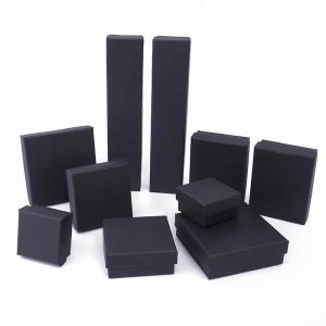 China Black Paper Jewellery Packaging Jewelry Box For Earrings And Necklaces supplier