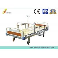 China ABS One Shark Medical Hospital Patient Beds With Al-Alloy Handrail Wooden Bedboard (ALS-M113) on sale