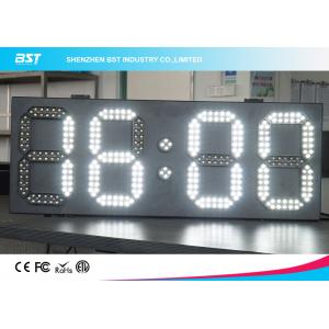 White And White Led Clock Digital Clocks With Large Display , Long Lifespan