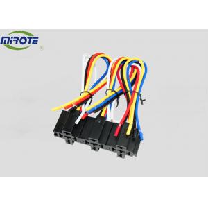 China 5 Pins SPDT Type Auto Wiring Harness With Slide Wires 3 Pack 12 Volt With Plastic Socket supplier