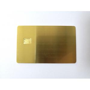 China Gold Brushed Small Chip Slot 0.8mm Metal Membership Card supplier