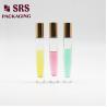 10ml transparent thick bottom glass roller metal ball bottle for perfume oil