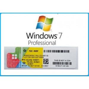 China Full Version Microsoft Windows 7 Key Sticker Easy Using Activation Online supplier