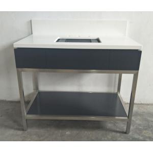 304# polished finish stainless steel metal hotel bathroom vanity cabinet /bathroom cabinet
