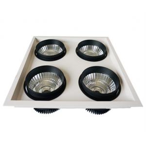 Four Head SAA COB Grille LED Ceiling Downlights  60W / 80W / 120W With Reflector