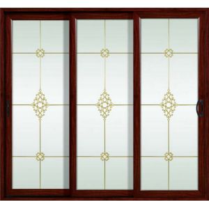 o pó da espessura do perfil de 1.6mm revestiu as portas de vidro de deslizamento de alumínio com a rede de mosquito