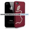 China Rhinestone Apple Logo Decorated Electroplating Case For iPhone 4S - Red wholesale