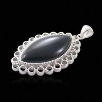 Synthetic Onyx/Agate Stone Silver Jewelry Pendant, 2012 Latest New Fashionable Design Series