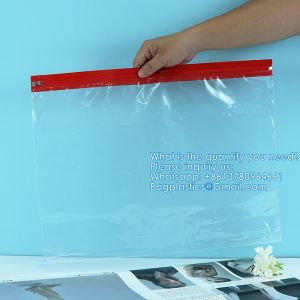 Zipper Pouch Bags, Clear Waterproof Document Bag, Assorted Color File Pockets, Large Capacity Plastic File Jackets, Multipurpose For Travel School Office And Home