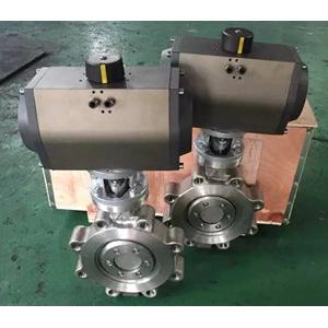 China Triple Offset Pneumatic Actuator 304 Material Wafer Connection Butterfly Valve,Triple offset Lug Type Butterfly Valve supplier