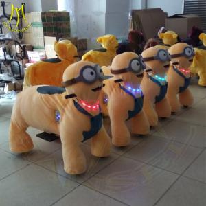 Hansel plush toys stuffed animals on wheels happy ride toy animal electric ride hot in shopping mall coin operated ride