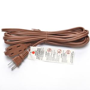China 18AWG ETL パラレルワイヤ AC電源コード スイッチとソケット拡張コード ブラウン ETL 標準 PVC ジャケット USA 2 角 wholesale