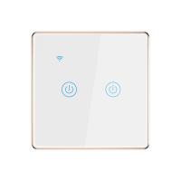 China 2 Gang EU UK Standard New Product Single Fire Zero Fire General Relay Wall Switch Smart Touch Switch on sale