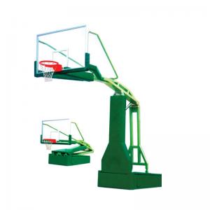 China Green Outdoor Basketball Hoop , Portable Basketball Stand Steel Material For School supplier