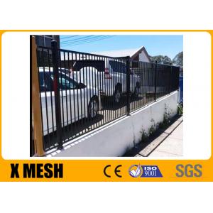 W 96'' H 72'' Decorative Metal Fences For Military Base 3 Rail