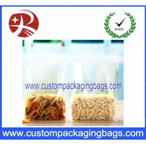 China Transparent Ziplock PET Food Packaging Bags Square Bottom Pouch supplier