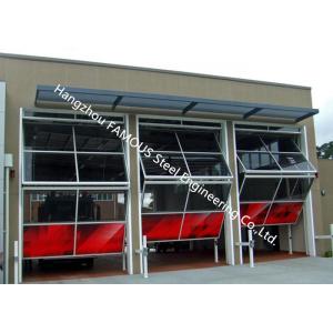 Aluminum Frame Glass Industrial Garege Doors Vertical Rising Bi Fold Door With Remote Control