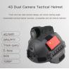 cámara dual 1080P Live Streaming real de la lente del casco táctico militar de la seguridad 4G