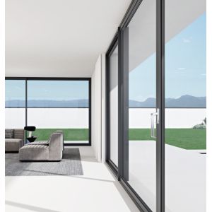 China カスタマイズ可能なアルミスライドドア スライド開口方法とカスタムニーズに合わせて1.2mm-2.2mmのフレーム厚さ wholesale