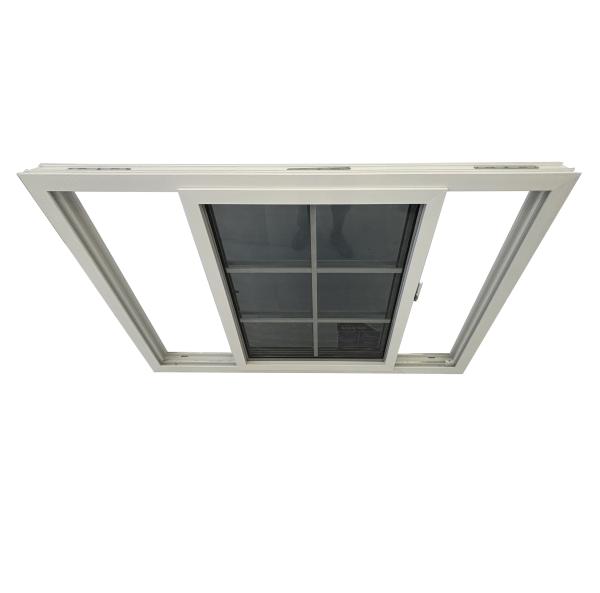 Ventanas correderas de PVC convencionales de seguridad Ventanas correderas dobles de PVC ultra suaves de 80 mm con mosquitera de fibra de vidrio