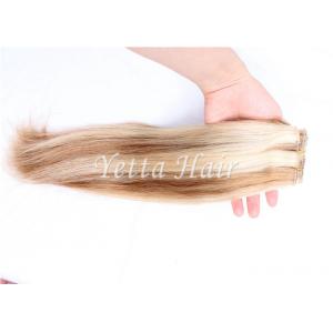 China 20 Inch White Blonde Russian Remy Hair Extensions No Permed No Matting supplier