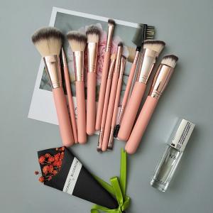 11PCS Pink Makeup Brush High Flexibility Synthetic Bristles Powder Foundation Brush