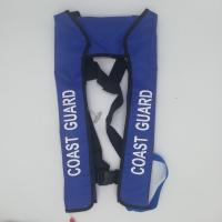 China 150N Navy Blue Coast Guard Inflatable Life Jacket With 33g CO2 Cylinder on sale