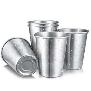 16 Oz Metal Drinking Tumbler Unbreakable Beer Cups None BPA, Metal Shatterproof Stackable Pint Drinking Cups for Adults or Kids