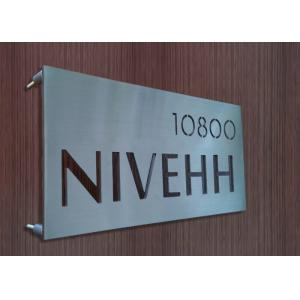 High End Stainless Steel Door Signs , Brushed / Glossy Personalized Metal Signs