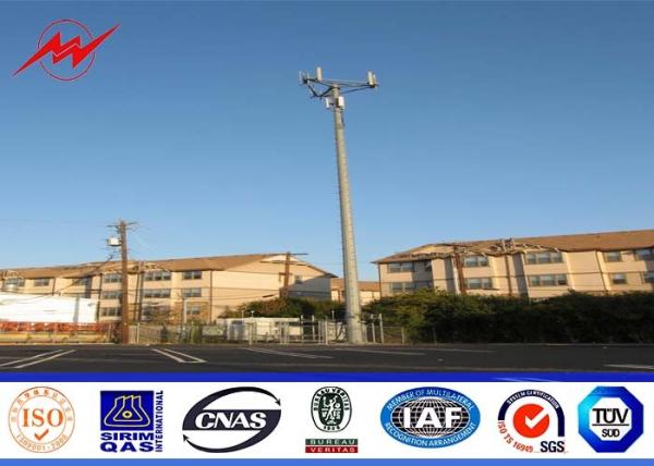 Round 100 ft Multi - Platform Mono Pole Tower , Self- Supporting Steel Lattice Tower