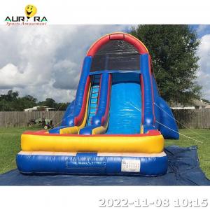 Outdoor Bouncy Inflatable Water Slides For Pool Jumping Castles Party Rental blue