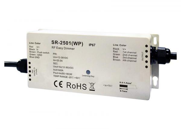 RGBW 4CH Waterproof RF LED Dimmer For Outdoor Envirenment with Multiple Zones