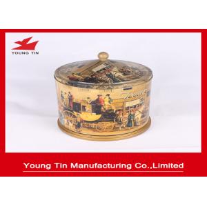 CMYK Offset Printing Round Gift Tins Metal Tinplate Material Music Set