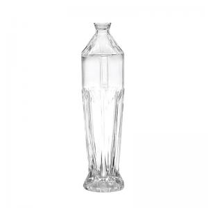 China Collar Material Aluminum Plastic PP Clear Glass Bottles for 750ml and 550ml Liquor supplier