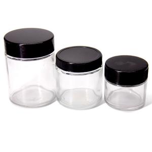 Clear Cosmetic Glass Jar 200ml Lotion Jars With Lids