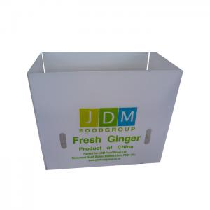 White 4mm Vegetable Packaging Box Reusable Corrugated Plastic Boxes