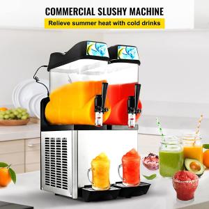 China Electric Margarita Slush Machine Automatic 2 Tanks Ice Tea Juice Making Device supplier