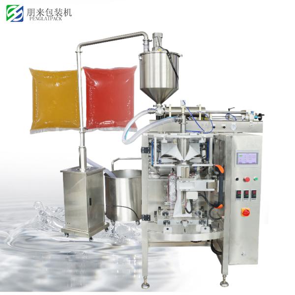 PLC Control Automatic Liquid Packaging Machine 5.8kw For Ice Pop Honey Filling