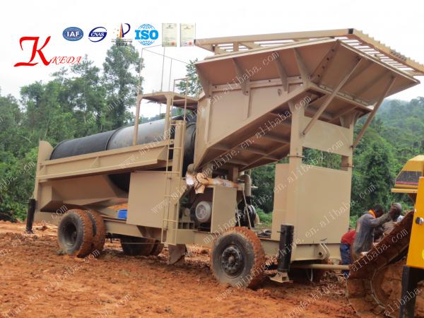 Portable 80-100 TPH Alluvial Gold Processing Plant Fixed Chute