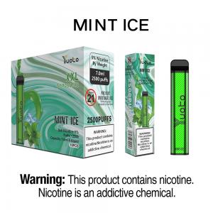 Yuoto Disposable Vape 2500 Puffs XXL Mint Ice 5% Nicotine 1200mAh Battery Wholesale China