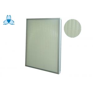 Anodized Aluminum Frame Mini Pleat HEPA Filter For Clean Room / HVAC Applications