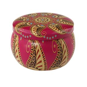 China Empty Decorative Candle Tins Michaels Round Antique Tin Candle Box Spice Tins supplier