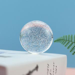 Arte cristalino casero que brilla la bola de cristal clara de las bolas 50m m del brillo del polvo de la bola ultravioleta de acrílico de los juguetes
