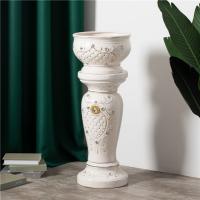 China Modern Minimalist Home Livingroom Decoration Piece Flower Vase Roman Column Tall Ceramic Vases For Home Decor on sale