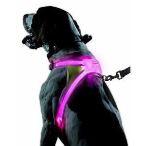 China Nylon Flashing LED Dog Harness , Lighted Dog Harness With Rainproof Function supplier