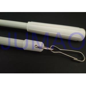 China Easy To Install Drapery Curtain Rods Off White Single / Double With SS Snap Hook supplier